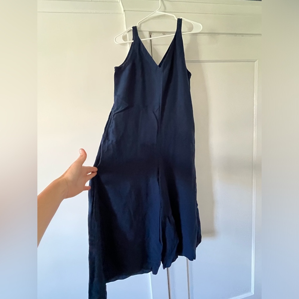 Navy blue sleeveless Uniqlo romper